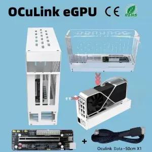 올인원 EGPU 독 오쿨링크 카드 노트북 미니 PC용 PCIe 4.0 X4 외장 GPU 엔클로저 및 휴대용 게임용