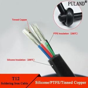 1/5M 실리콘 와이어 케이블 T12 납땜 인두 스테이션 2 3 4 5 6 8 10 코어 주석 도금 구리 PTFE 절연 고온