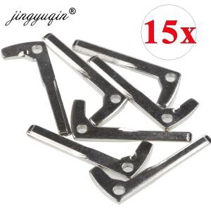 Jingyuqin 메르세데스 벤츠 호환 스마트 크롬 원격 자동차 포브 키 블레이드 교체용 언컷 블랭크 인서트