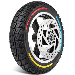 140mm 디스크 브레이크가 장착된 KUGO M4 전기 스쿠터 를 위한 허브 핏이 펠릭스 스토리 10x2.5-6.1 솔리드 타이어, 2.71인치 오프셋 0.45인치 베어링, 오프로드 튜브리스 내마모성 펑크 방지