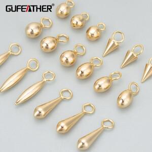 GUFEATHER 쥬얼리 액세서리  MG25  18k 금 로듐 도금  구리  니켈 참  제작  DIY 펜던트  10 개/로트
