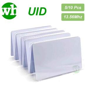 5-10Pcs UID 13.56 MHz 블록 0 섹터 재기록 가능 IC RFID M1 S50 1K 변경 카드 NFC 태그 키체인 키고리 빈