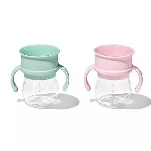 OXO 토트 트랜지션 360 컵 6온스(핸들 포함) - 오팔과 블라썸 2팩