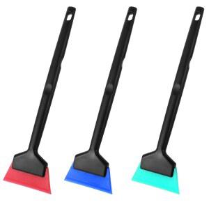 3Pcs 윈도우 틴트 스퀴지, 미끄럼 방지 손잡이가 있는 고무 미니 스퀴지, 자동차 코너 창문 유리 거울용 다용도 비닐 랩 도구 키트