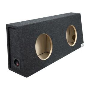 Bbox Dual 10 Inch Sealed Subwoofer Enclosure - Car Boxes & Enclosures Premium Box Improves Audio Quality, Sound Bass Red Black Spring Terminals Charcoal