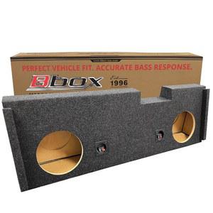 Attrend Bbox A184-10CP 듀얼 10인치 밀폐 카펫 서브우퍼 인클로저 - 2007~2020 쉐보레 / GMC 실버라도 시에라 크루 캡, 차콜에 적합