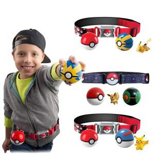 벨트 포켓볼  세트 몬스터 피카추 Cder Squirtle Eevee 액션 피규어 엘프 볼