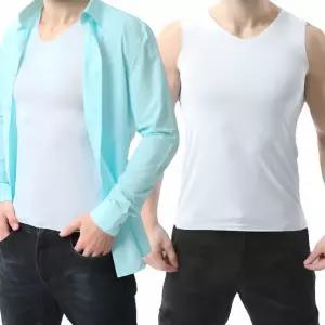 2500배송 심리스 민소매 남자런닝셔츠 노라인 V넥 쿨티셔츠 무봉제 쿨나시