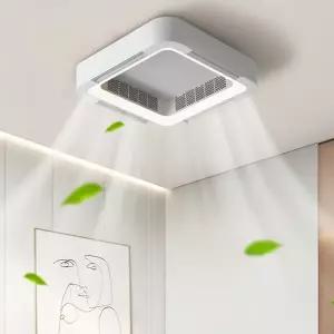 실링펜 조명 실링팬 led 등 날개 없는 천장 선풍기 블레이드 리모컨 포함 DC LED 순환기 침실 거실 장