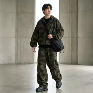 남자아웃도어 ACC 20022003M 남자 아웃도어 밀리터리 카모 전술 후드 집업 와이드