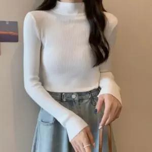가을 골지 이너 반폴라 티 목티 셔츠 슬림 니트 반목폴라 여성 겨울