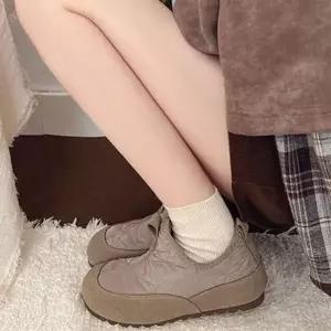 [텐바이텐]여자 둥근코 퀼팅 패딩 털신발 겨울 슬립온