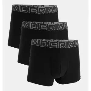 언더아머 1387427-001 블랙 남성 UA 퍼포먼스 코튼 3 Boxerjock 3장 3인치 속옷 팬