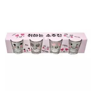 양주잔 소주잔 사케잔 4P 술잔 유리잔 글라스 취하는 SNM WFP8TF8