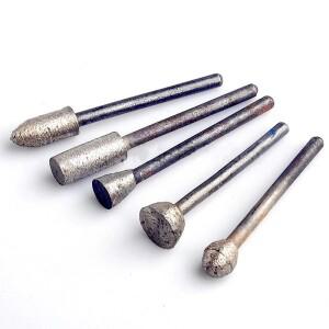 3mm 생크 다이아몬드 Burs 그라인딩 드릴 비트 헤드 조각 액세서리 돌 버 Lapidary 도구 스톤 세트