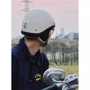 반모헬멧 하프페이스헬멧 쇼티 소두핏 매트화이트
