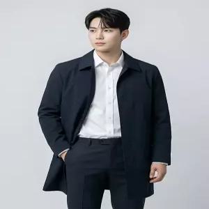 [BY파크랜드][오스틴리드]네이비 라이너 탈착 기본에리 트렌치코트-A1KA2411048B