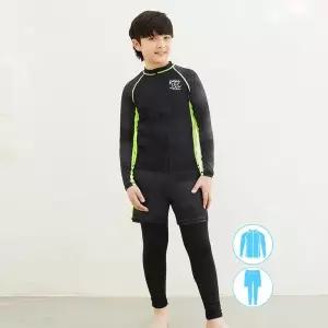 [보리보리/베이직엘르]베이직엘르 남아동 집업 래쉬가드 비치반바지 워터레깅스 세트 BEB-W702K