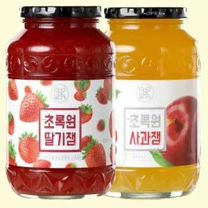 초록원 딸기잼 1kg+사과잼 1kg