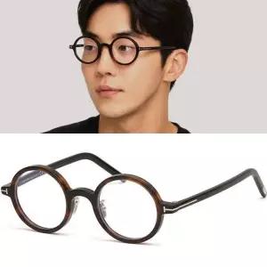블루라이트차단 안경테 TF5856DB 052 아시안핏 명품 호피 라운드 뿔테 패션