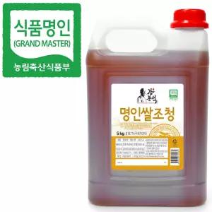 (튼튼)(두레촌) 명인 쌀조청 5kg 식품 강봉석엿 물엿 쌀엿 업소용 맛있는 대용량