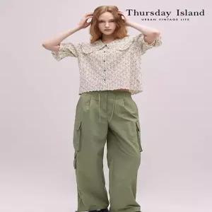 [써스데이아일랜드][Thursday Island] 밑단 스트링 카고 팬츠(T244MPT244W)