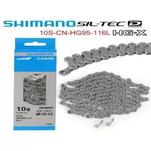 시마노 CN-HG95 10단 자전거 체인 세트 퀵 링크 SIL-TEC 포함 MTB 데오레 XT SLX XTR 116L 사이클링 부품용