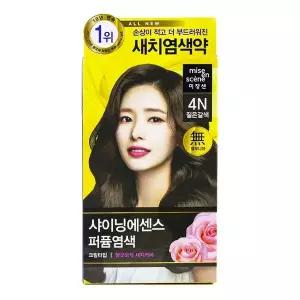 [하프클럽/오티마트]미장센 샤이닝 에센스 퍼퓸 염색 4N 짙은갈색