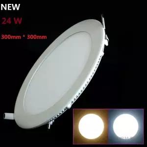 매립등 초박형 디자인 LED 천장 오목 그리드 다운라이트 원형 패널 조명 드라이버 포함 24W 300mm