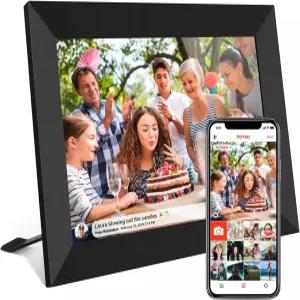 32GB FRAMEO 10.1인치 스마트 WiFi 디지털 사진 프레임 1280x800 IPS LCD 터치스크린 자동 회전 초상화 및