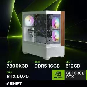 주연테크 시프트 D678X57 화이트 AMD 라이젠7 7800X3D RTX 5070 게이밍 컴퓨터