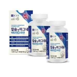 종근당 칼슘 앤 마그네슘 비타민D 아연 1000mg 180캡슐, 3개