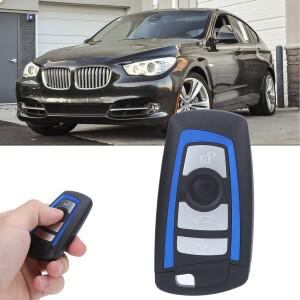BMW 호환 550i GT 2010-2011용 블랙 자동차 키 케이스 - 4버튼 스마트 소형 내구성 있는 교체품