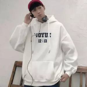 [알티피아]흰색 후드티 기모안감 루즈핏 오버핏 따뜻한 빅사이즈 맨투맨
