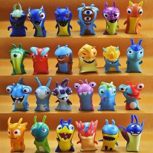 24Pcs 슬매트 카펫 러그테라 매직 비스트 몬스터 애니메이션 피규어 귀여운  엘프 캐릭터 모델  데스크탑