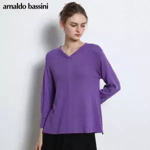 [아날도바시니(ARNALDO BASSINI)] 브이넥 카라 니트 (택가격 158000원)