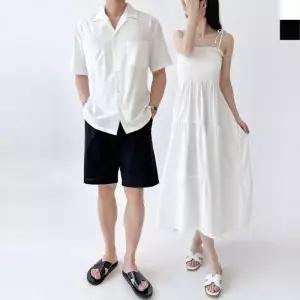 SH300 DR100 남자 여자 커플비치웨어 휴양지룩 바캉스룩 해변룩 신혼여행 시밀러룩 커플룩