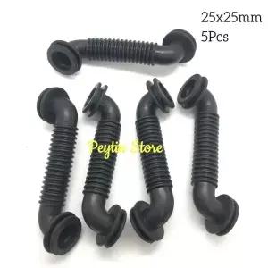 5Pcs 25x25mm 자동차 와이어 도어 튜브 방진 스레딩 보호 부식 방지 검정색 고무