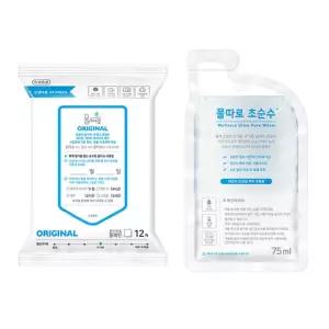 물따로 친환경생분해 신생아물티슈 오리지날 휴대용(12매/32set)