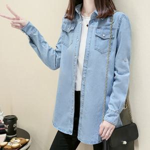여성블라우스 청남방 루즈핏 데님 셔츠
