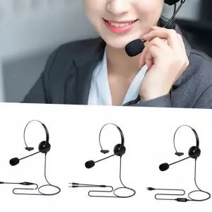 콜센터 헤드셋 인강용 모노 3.5mm 유선 헤드셋 마이크 업무용 헤드폰 보이스 강의용 단방향 가정용 개인용