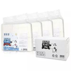 [퀸펫]정직한패드 소형 20g x 400매(100매x4팩) 50x40cm 소형견용 절약형 강아지배변패드