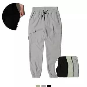 남성 쿨소재 조거팬츠 스판 밴딩 카고바지 여름 데일리 팬츠