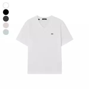게스26SS 남여공용 레귤러핏 브이넥 사각와펜 반팔티셔츠 NQ2KE405 정가 39,000원