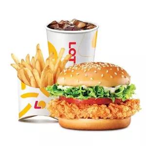 (롯데리아) 핫크리스피치킨버거 세트