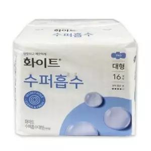면생리대 화이트 수퍼흡수 생리대 대형 16개입