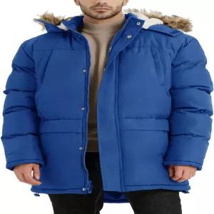 보포커 남성 롱 겨울 후드 재킷 따뜻한 방풍 패딩 두꺼운 파카
