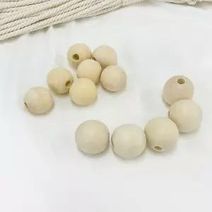 우드 구슬 20mm 25mm (10개) 마크라메 재료 모던마크라메 공예 나무 비즈 나무구슬