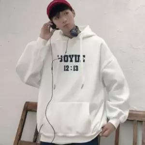 흰색 후드티 기모안감 루즈핏 오버핏 따뜻한 빅사이즈 맨투맨