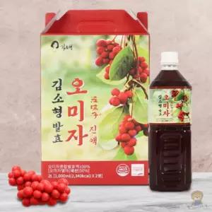 김소형 발효 오미자 진액 1L X 2병 청 농축액 액기스